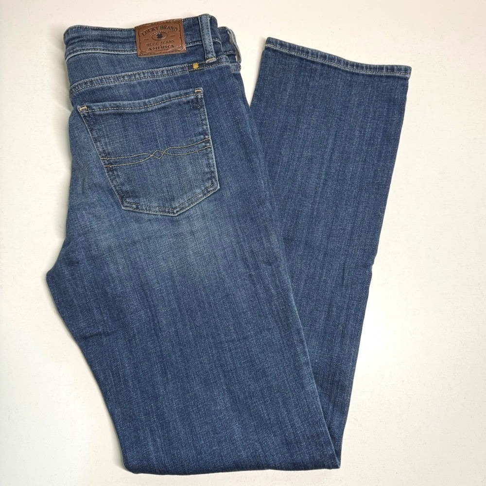Lucky Brand Sweet Straight Leg Jeans Blue Medium Wash Denim Womens